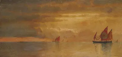 Рыбаки на венецианской лагуне by Уильям Стэнли Хазелтайн, 1872 — digital art print download