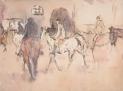 The Riding School by Joseph Crawhall — digital art print download