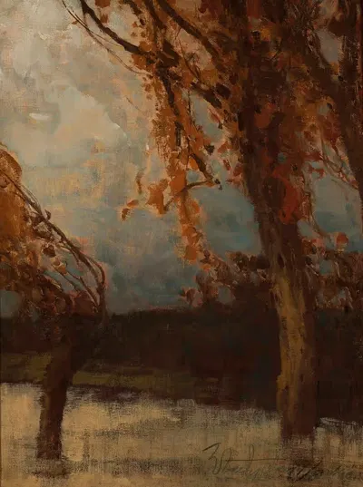 Осенние деревья by Владислав Ванке, 1920 — digital art print download