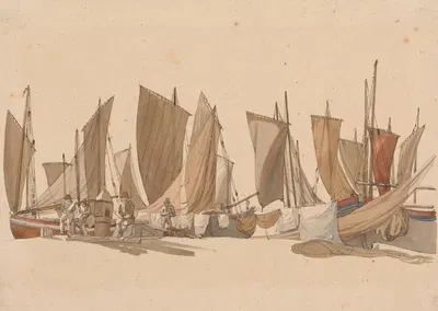 Fishing Smacks by Джозеф Пауэлл — digital art print download