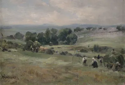 Уборка сена на просторах by Альберт Каппис — digital art print download