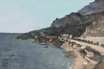 Cap D'ail, Vue prise de Palais du Prince de Monaco by Alfred Stevens — digital art print download