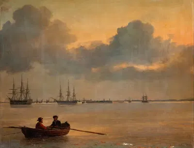 Тихая ночь by Антон Мельбе, 1847 — digital art print download