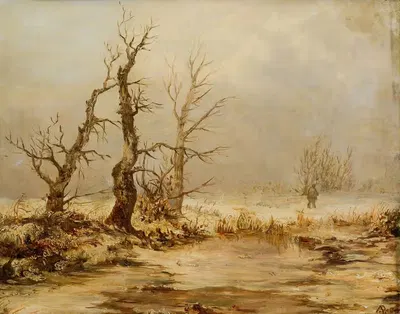 Wintry landscape by August Piepenhagen — digital art print download