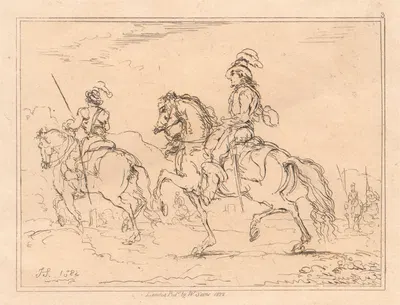 Cavalrymen, etc. by Joseph Steuart, 1821 — digital art print download