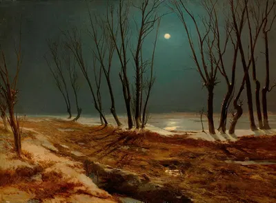 Landscape in Winter at Moonlight by Carl Blechen — digital art print download