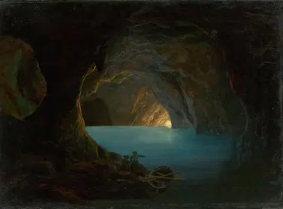 The Blue Grotto on Capri by Carl Friedrich Seiffert — digital art print download