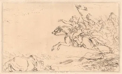 Cavalrymen, etc. by Joseph Steuart, 1821 — digital art print download