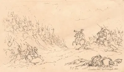 Cavalrymen, etc. by Joseph Steuart, 1821 — digital art print download