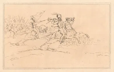 Cavalrymen, etc. by Joseph Steuart, 1821 — digital art print download