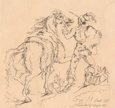 Cavalrymen, etc. by Joseph Steuart, 1821 — digital art print download