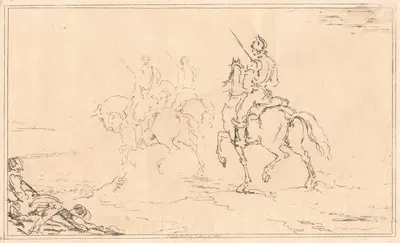 Cavalrymen, etc. by Joseph Steuart, 1821 — digital art print download