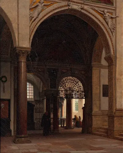Интерьер церкви Санта-Мария Сопра Минерва в Риме by Генрих Хансен, 1874 — digital art print download