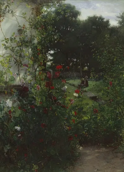 Луг перед студией Лейбла в Айблинге by Иоганн Шперв, 1893 — digital art print download