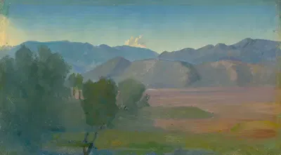 Пейзаж предгорья (эскиз) by Луи Гурлитт — digital art print download
