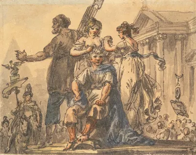 Forming the Civic Crown by Julius Caesar Ibbetson — digital art print download