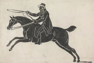 Rider on a Galloping Horse by Юлий Цезарь Иббетсон — digital art print download