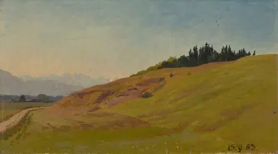 Предальпийский пейзаж by Виктор Пауль Мон, 1885 — digital art print download