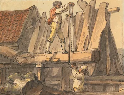 Sawed into Planks by Julius Caesar Ibbetson — digital art print download