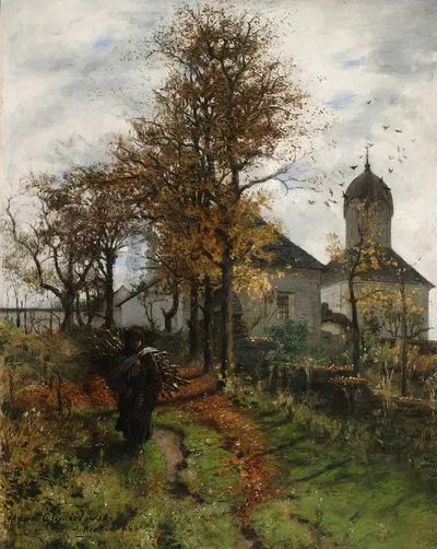 Заброшенное пасторское жилье by Адам Хмеловский, 1888 — digital art print download