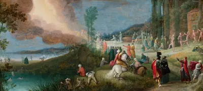 Сцена жертвоприношения by Адриен ван Сталбемт, c. 1610 — digital art print download