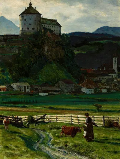 Вид на окрестности крепости Куфштайн by Александр Гиерминьский, 1889 — digital art print download