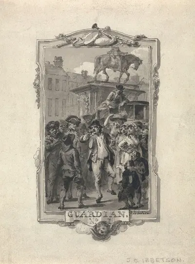 Title page for 'The Guardian' by Julius Caesar Ibbetson — digital art print download