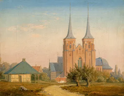 Roskilde Cathedral by Anton Eduard Kieldrup, 1848 — digital art print download