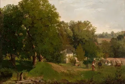 Вид с Калварии Зебжидовской by Антоний Граматыка, 1872 — digital art print download