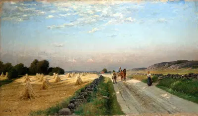 Autumn Landscape from Hisingen, Göteborg by Berndt Lindholm, 1884 — digital art print download