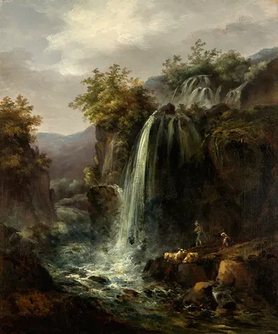 Водопад by Карл Йохан Фалькранц — digital art print download