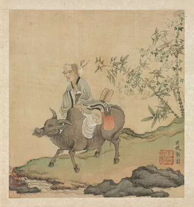 Лао-цзы на быке by Чэнь Хуншоу, 1598-1652 — digital art print download