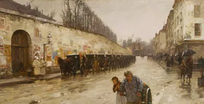 Ливень — улица Бонапарта by Чайлд Хассам, 1887 — digital art print download