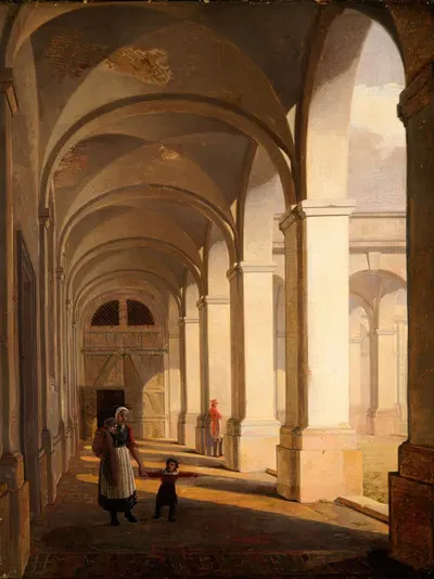 Портик замка Кристиансборг, Копенгаген by Константин Хансен, 1826 — digital art print download