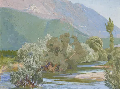 Река Аниене by Эдвард Окун, 1917 — digital art print download