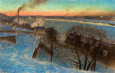 Evening in February, Riddarfjärden (Stockholm) by Eugène Jansson — digital art print download