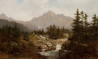 Пейзаж Татрских гор by Францишек Вастковский, 1880 — digital art print download