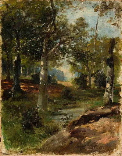Landscape by Franciszek Władysław Sandecki, 1889 — digital art print download