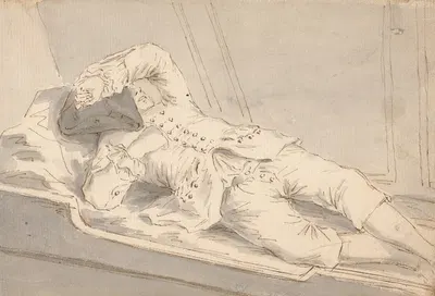 Man Asleep in a Bunk on Board a Ship by Louis Philippe Boitard — digital art print download