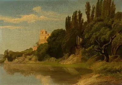 Итальянский прибрежный пейзаж by Фридрих Васманн, 1835 — digital art print download