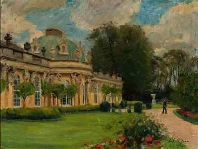 Дворец Сансуси в Потсдаме by Фриц Райн, 1921 — digital art print download