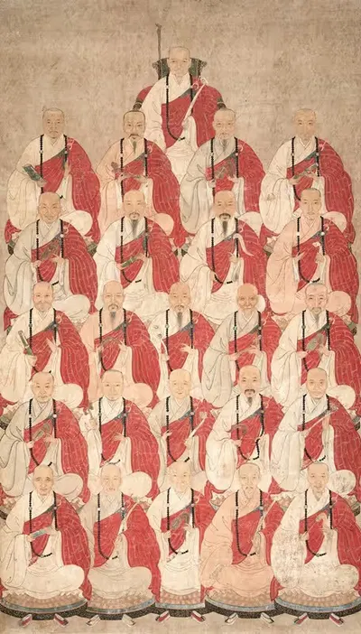 Portrait of Buddhist Monks of Obaku Sect by China, Qing dynasty — digital art print download