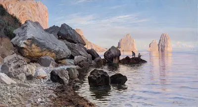 Побережье, Капри by Харальд Ерихау, 1876 — digital art print download