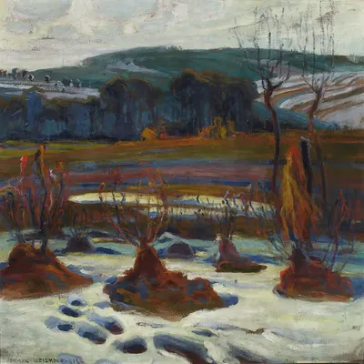 Весеннее оттепель by Генрик Узиембло, 1908 — digital art print download