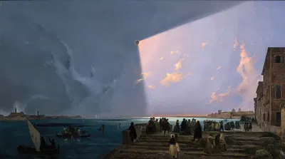 The Eclipse of the Sun in Venice, July 6, 1842 by Ippolito Caffi — digital art print download