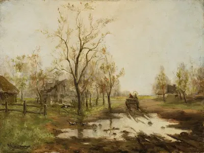 Весна в деревне by Исаак Левитан, 1891 — digital art print download
