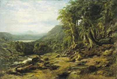 Крик Кэтскилл, Нью-Йорк by Джеймс Макадугал Харт, 1855 — digital art print download