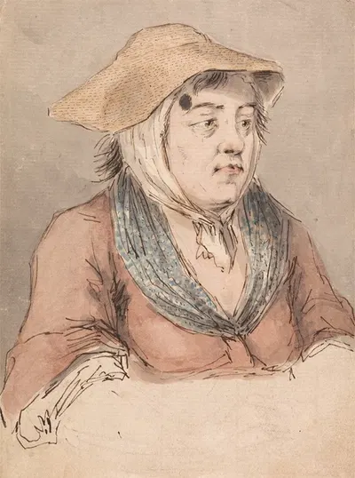 Woman with a Blue Smock by Louis Philippe Boitard — digital art print download