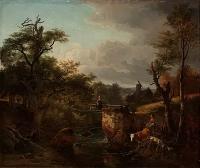Пейзаж с водопадом by Жан-Луи ДеМарн, 1810-1820 — digital art print download