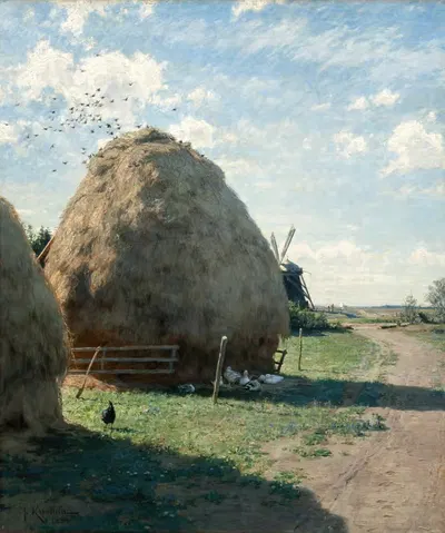 Сенокосы. Летняя сцена из Скагена by Йохан Крутен, 1884 — digital art print download